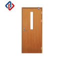 Crame en acier Panneau en bois Entrée de porte double porte en bois principal Porte de bureau en bois nominal en bois